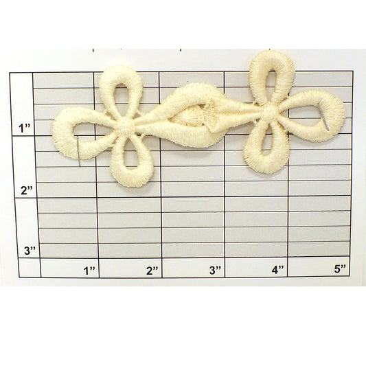 Frog Closure 4-3/4" (12 Sets) Off-White