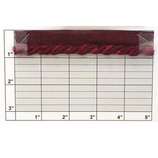 Rayon & Chenille Twist Cordage w/Lip 5/16" - 2 Colorways
