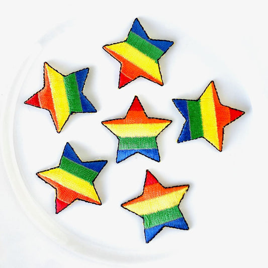 Rainbow Star Applique 1-1/2"