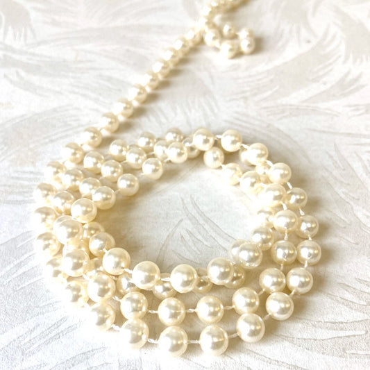 8mm Round Regular Finish Faux Pearls (30 yards),   *TEN COLORS*   #10495