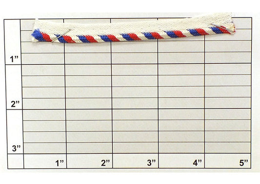 Braided Edge Piping 1/8" Red/White/Blue