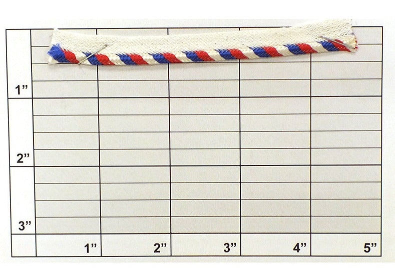 Braided Edge Piping 1/8" Red/White/Blue