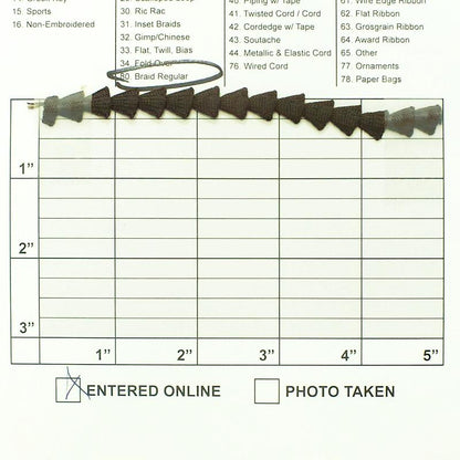 Fan Braid 3/8" (Per Yard) 9 Colors