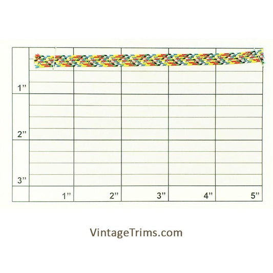 Multicolor Flat Braid 1/4"