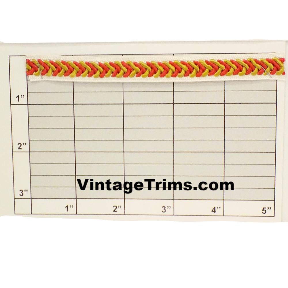 Arrow Gimp Braid 1/2" (Per Yard) 4 Colors