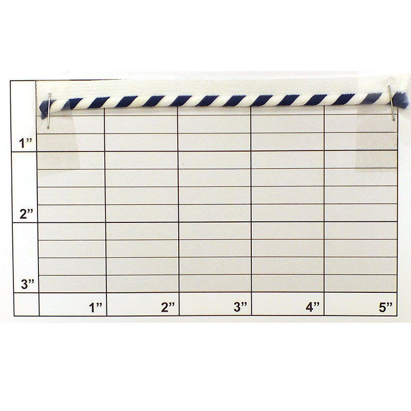 Diagonal Stripe Piping w/ Tape 1/8" (Per Yard) 2 Colors