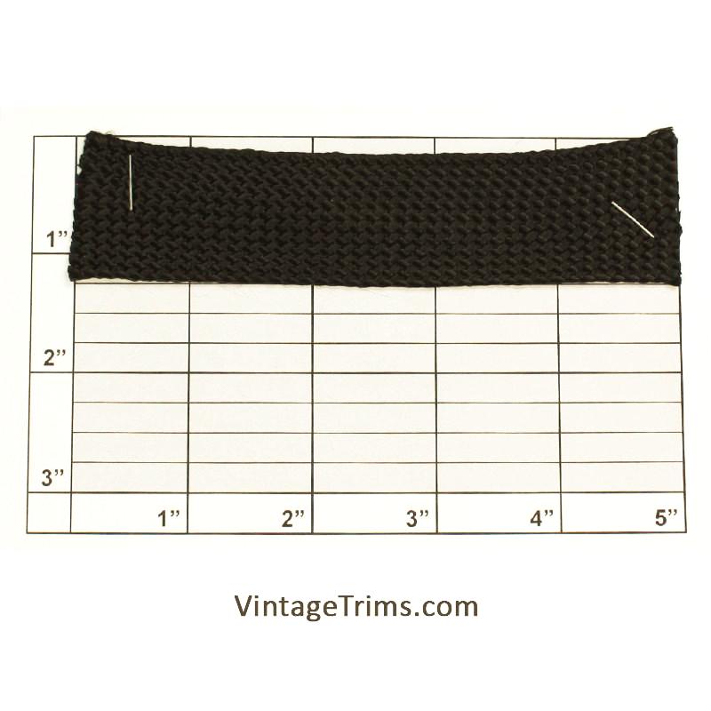 Flat Braid 1-1/4" (Per Yard) Black