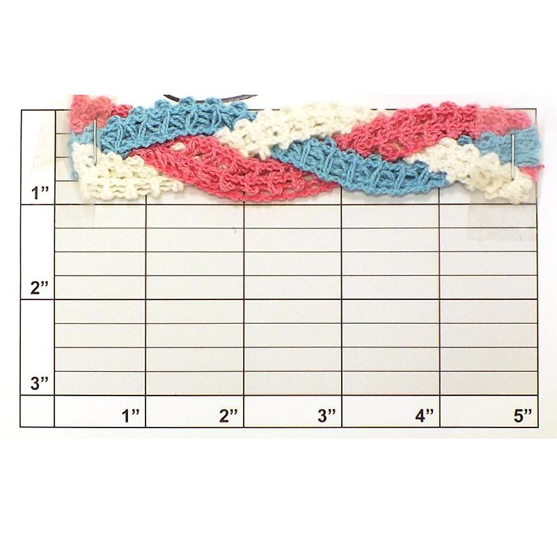 Tri-Color Weave 1" (Per Yard) Pink/Blue/White