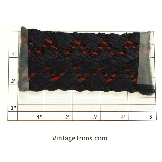 Braid 2-1/4" (Per Yard) Navy/Burgundy/Black