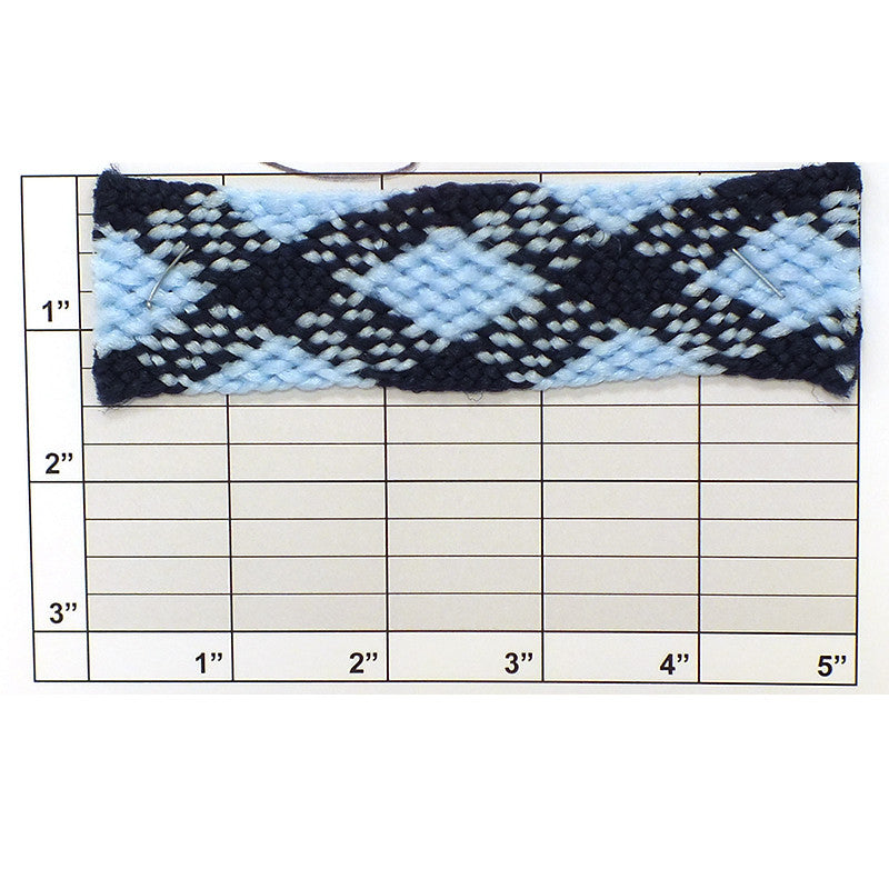 Checkered Design Braid 1-1/2" (Per Yard) 2 Colors