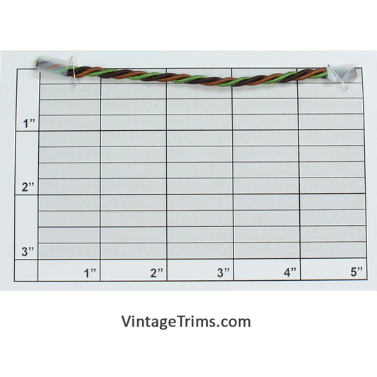 Twisted Cord 1/8" (Per Yard) Black/Brown/Green