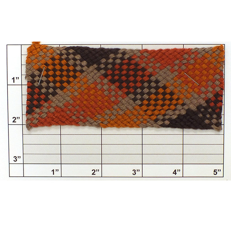 Checkered Design Braid 1-7/8" (Per Yard) 7 Colors