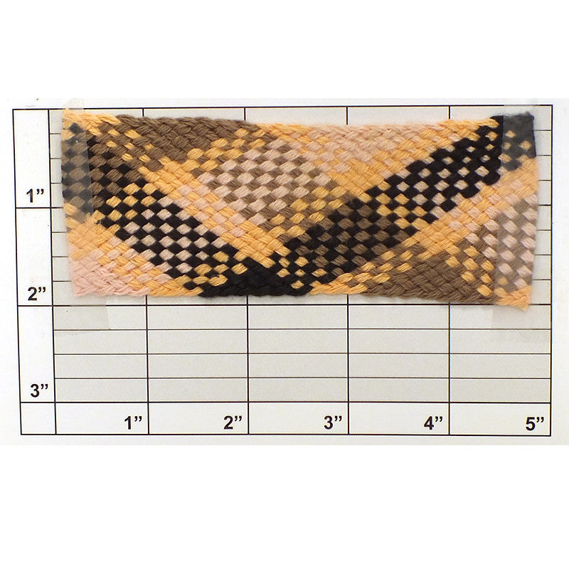Checkered Design Braid 1-7/8" (Per Yard) 7 Colors