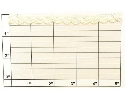 Scalloped Piping w/ Tape 1/4" (Per Yard) Bright White