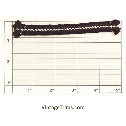 Braid 1/2" (Per Yard) Black/Ecru