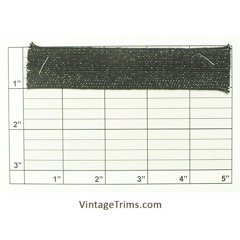 Heather Gray Flat Braid 1"