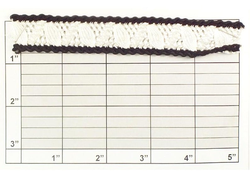 Crochet Braid 7/8" Black/White