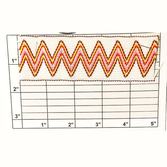 Zig Zag Braid 1-1/2" (Per Yard) Multicolor