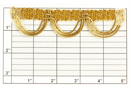 Metallic Loop Braid 1-1/4" (Per Yard) Metallic Gold/Gold