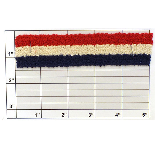 Berber Stripe Braid 1-1/4" (Per Yard) Red/White/Blue