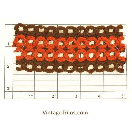 Figure 8 Braid 2-1/8" (Per Yard) Brown/Rust