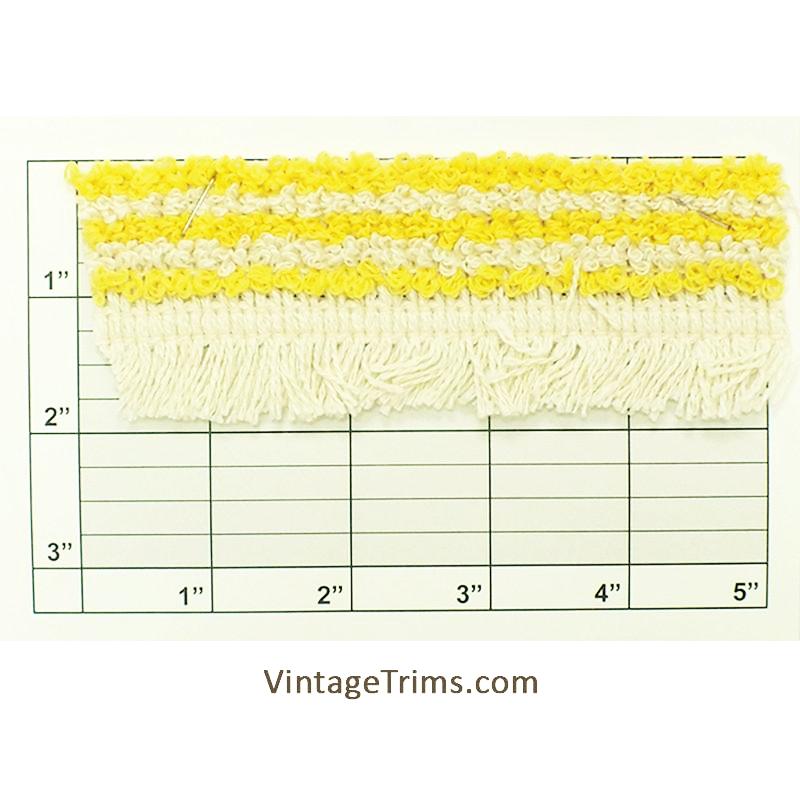 Braid w/Brush Fringe 2" (Per Yard) 3 Colors