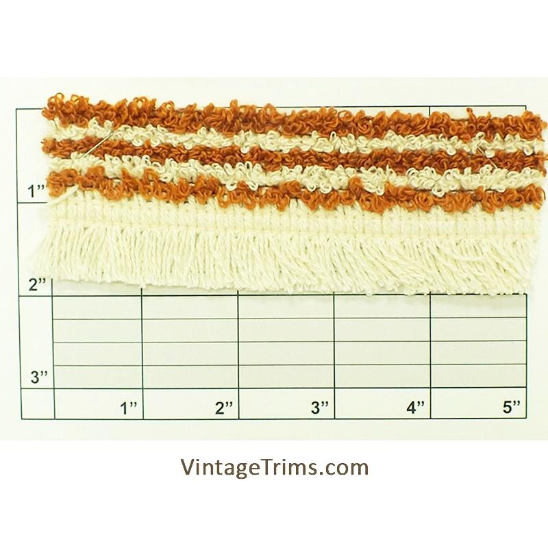 Braid w/Brush Fringe 2" (Per Yard) 3 Colors