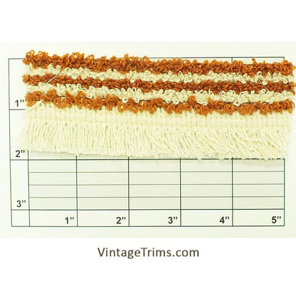 Braid w/Brush Fringe 2" (Per Yard) 3 Colors