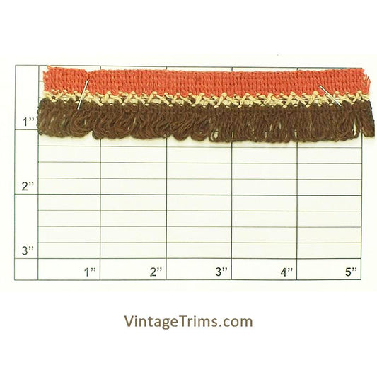 Braid w/Loop Fringe 1-1/8" (Per Yard) 4 Colors