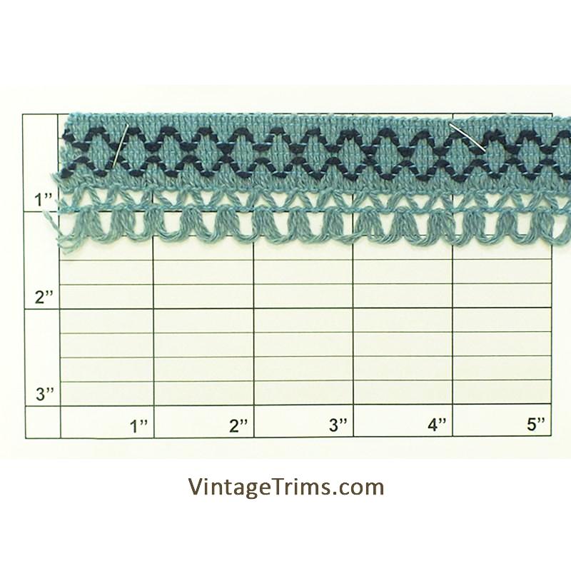 Loop Fringe 1-1/4" (Per Yard) Navy/Slate Blue
