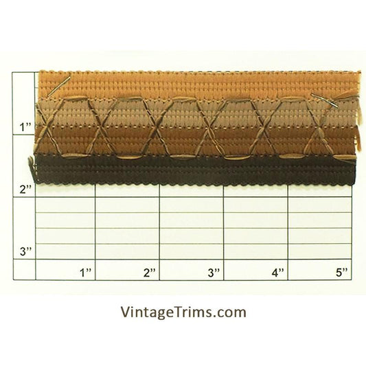 X Center Braid 1-3/4" (Per Yard) Brown