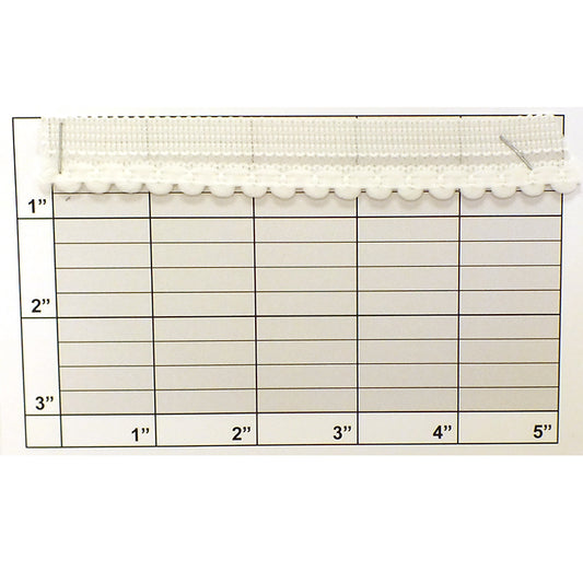 Scallop Edge Piping w/Lip 1/4" (Per Yard) White