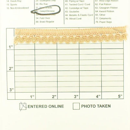 Metallic Scroll Braid 5/8" (Per Yard) 2 Colors