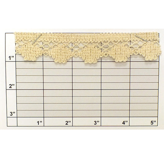 Scalloped Braid 1" (Per Yard) Natural