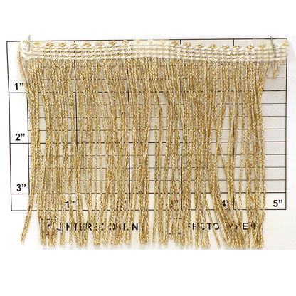 Metallic Chainette Fringe 4" (Per Yard) 2 Colors