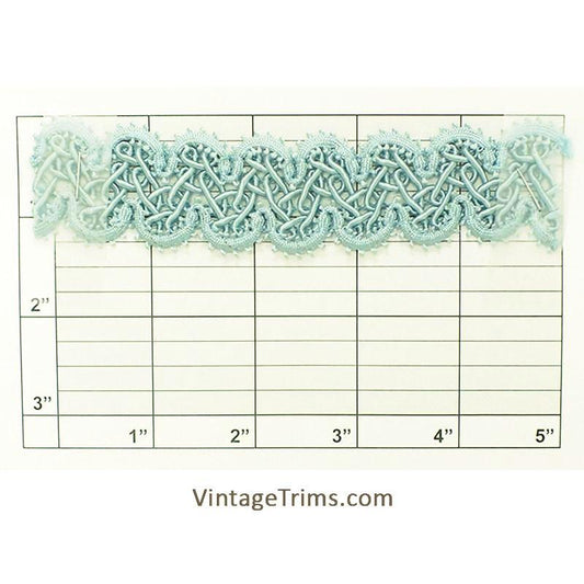 Scalloped Loop Braid 1-1/4" (Per Yard) Light Blue