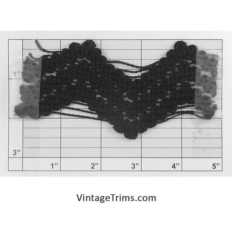 Wide Triple Chevron Braid 2-1/2" Black