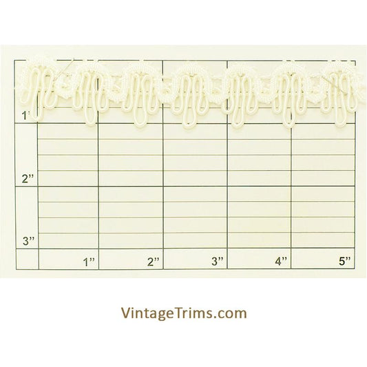 Scalloped Loop Braid 1" (Per Yard) White