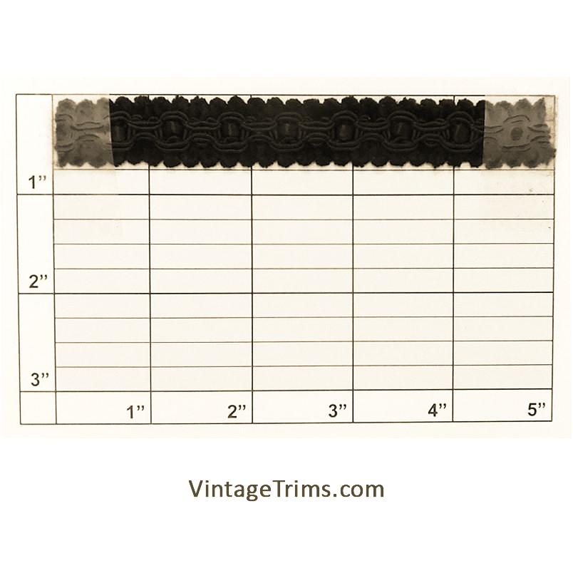 Black Inset Braid 3/4"
