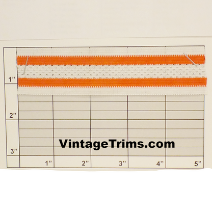 Striped Mesh Center Knit Braid 1-1/4" (Per Yard) 2 Colors