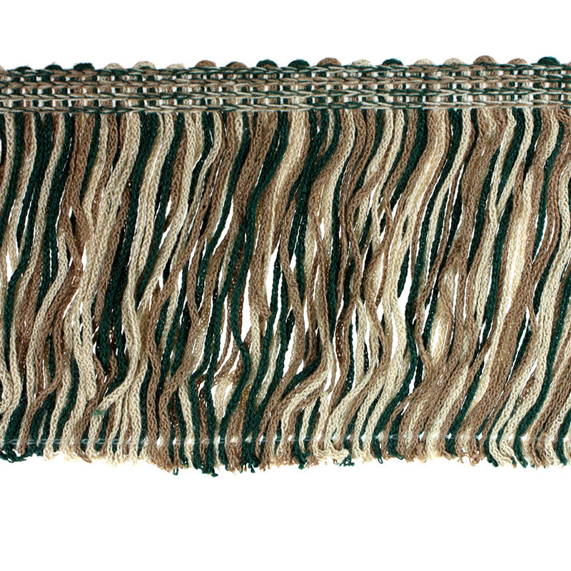 Chainette Fringe 2"  Tan Green Brown