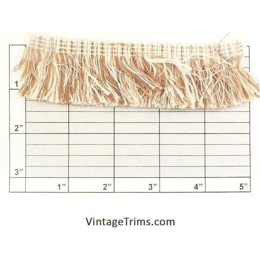 Brush Fringe 1-1/2" (Per Yard) Oyster/Tan