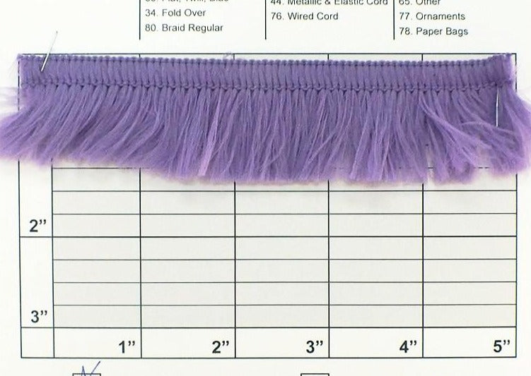 Fuzzy Brush Fringe 1-1/8" (Per Yard) 2 Colors