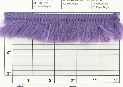 Fuzzy Brush Fringe 1-1/8" (Per Yard) 2 Colors