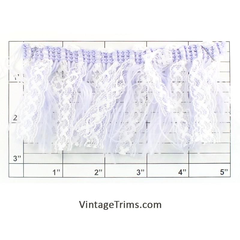 Lace & Tassel Feather Fringe 2-3/4" 4 Colorways