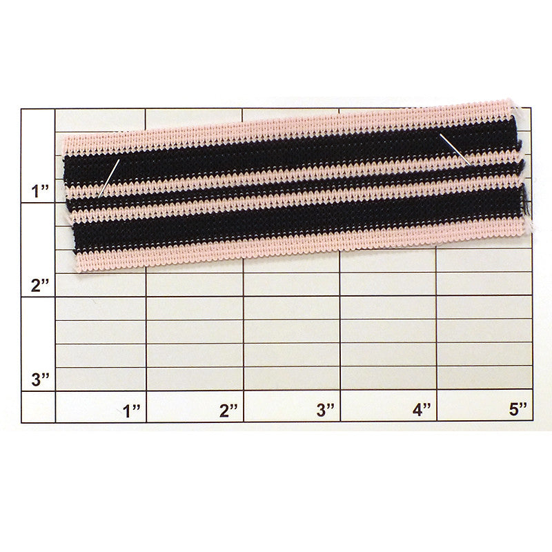 Stripe Knit Braid Elastic 1-1/2" - 3 Colorways