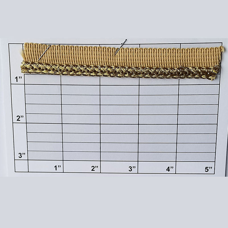 Metallic Cordedge w/Lip 1/4" (Per Yard) 4 Colors