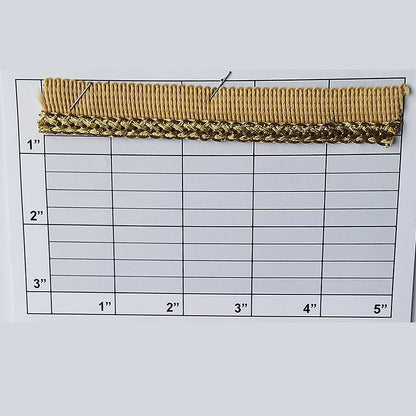 Metallic Cordedge w/Lip 1/4" (Per Yard) 4 Colors