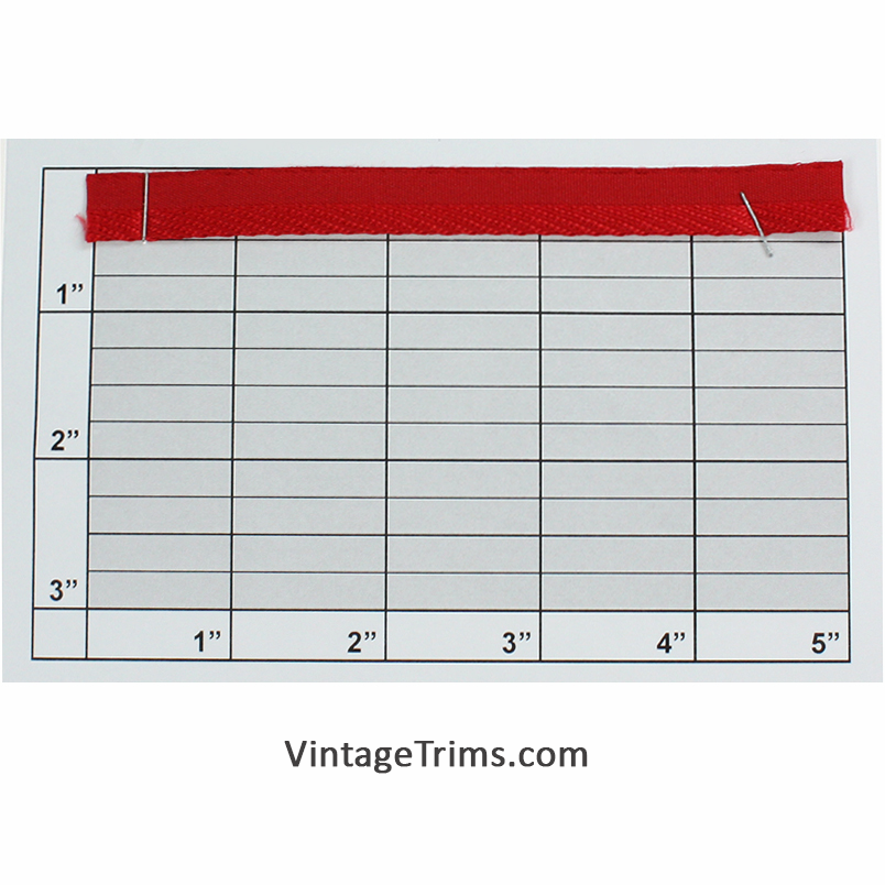 Piping w/Tape 1/2" (Per Yard) Red/Bright Red