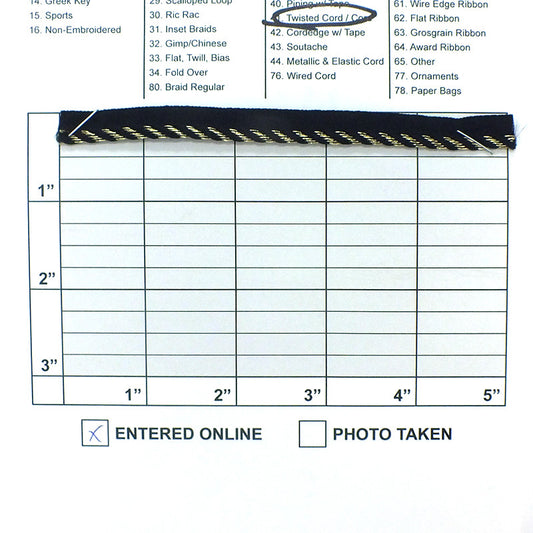 Twisted Cord Piping w/ Tape 1/8" - 2 Colorways